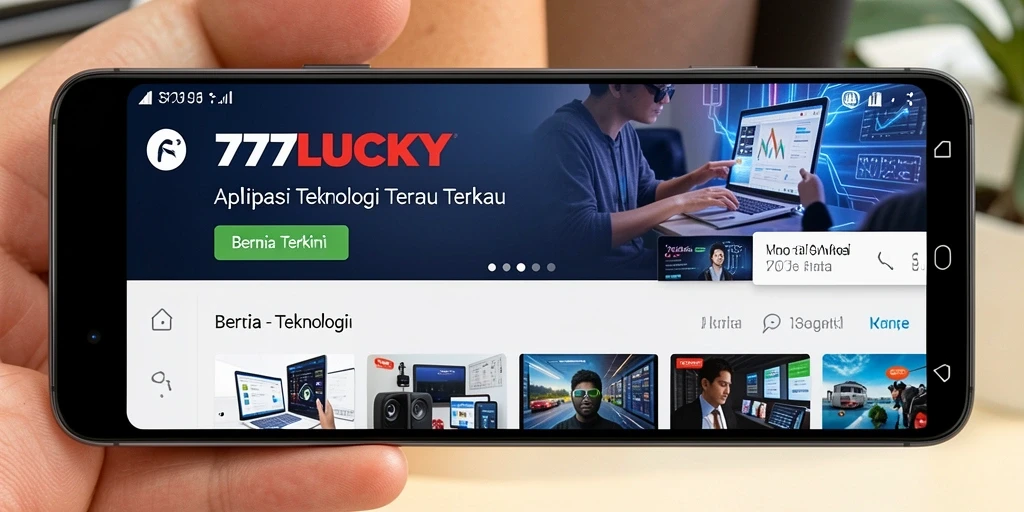 Antarmuka aplikasi 777LUCKY yang modern dan informatif.