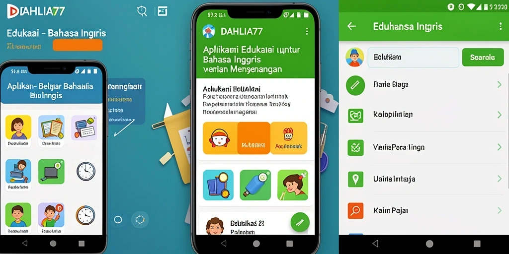 Antarmuka DAHLIA77 yang menarik dan interaktif untuk Belajar Bahasa Inggris.