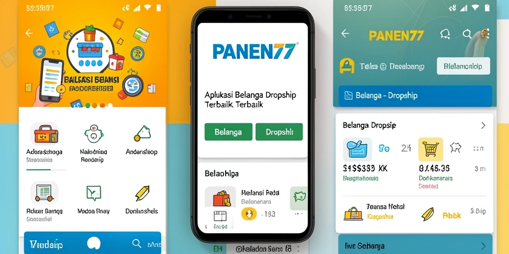 Antarmuka aplikasi PANEN77 yang user-friendly untuk dropship.