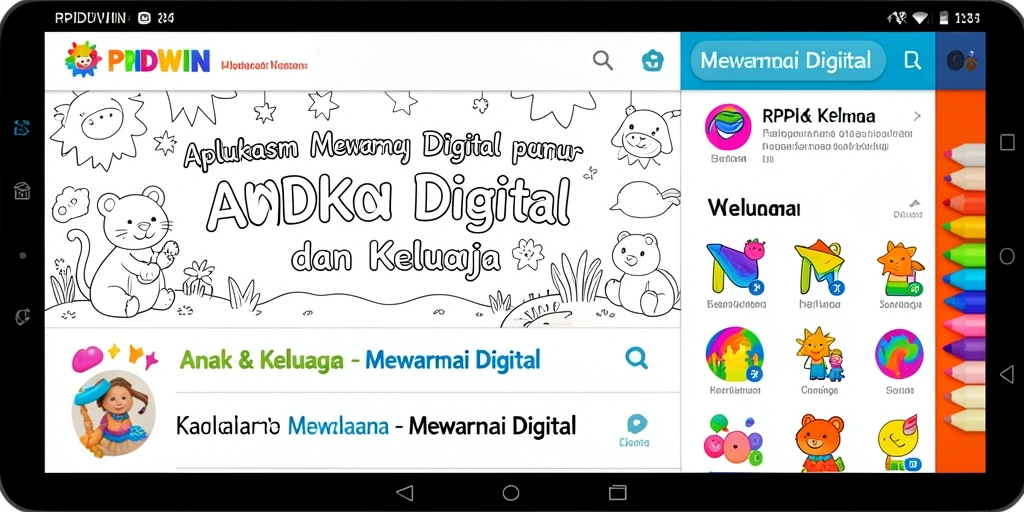 Antarmuka RPIDWIN yang menarik dan intuitif saat mewarnai.