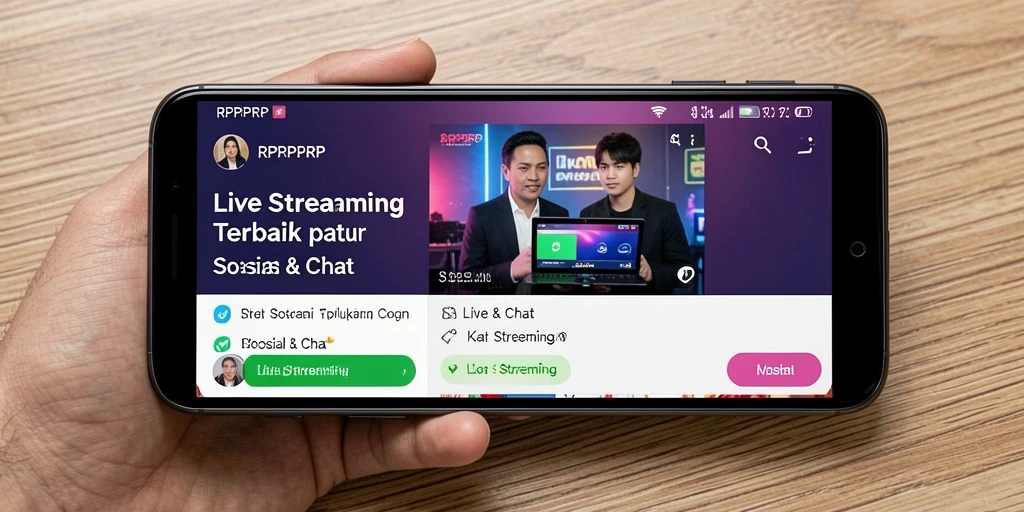 Tampilan antarmuka RPRPRP yang intuitif dan menarik untuk Live Streaming.