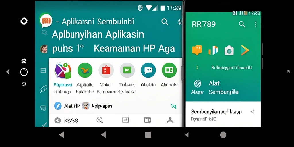 Antarmuka pengguna RR789 untuk menyembunyikan aplikasi secara efisien.
