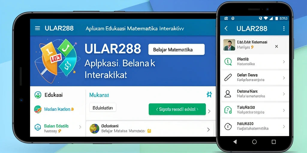 Antarmuka interaktif ULAR288 untuk belajar matematika.