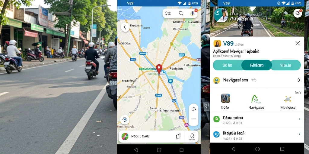 Antarmuka V89 dengan fungsi Navigasi Motor yang responsif.
